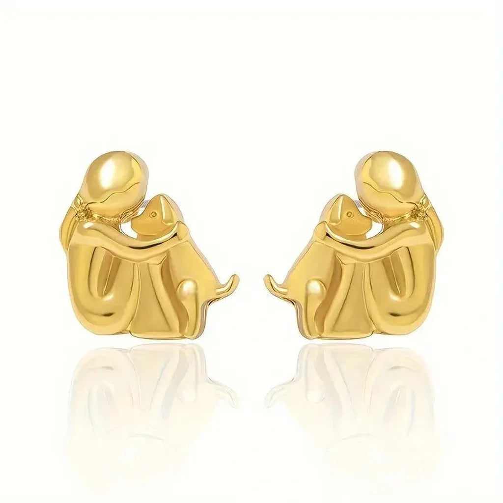 Earrings in Two Colours, White Gold and Gold