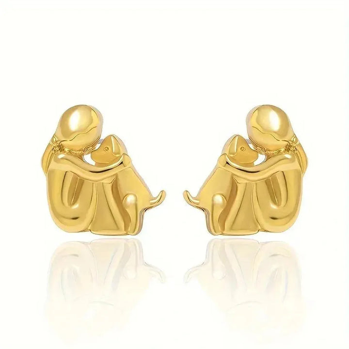 Earrings in Two Colours, White Gold and Gold