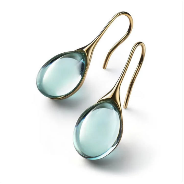 Earrings with Embedded Opal