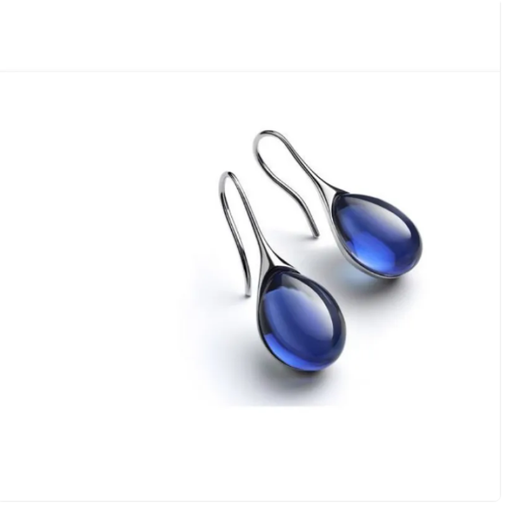 Earrings with Embedded Opal