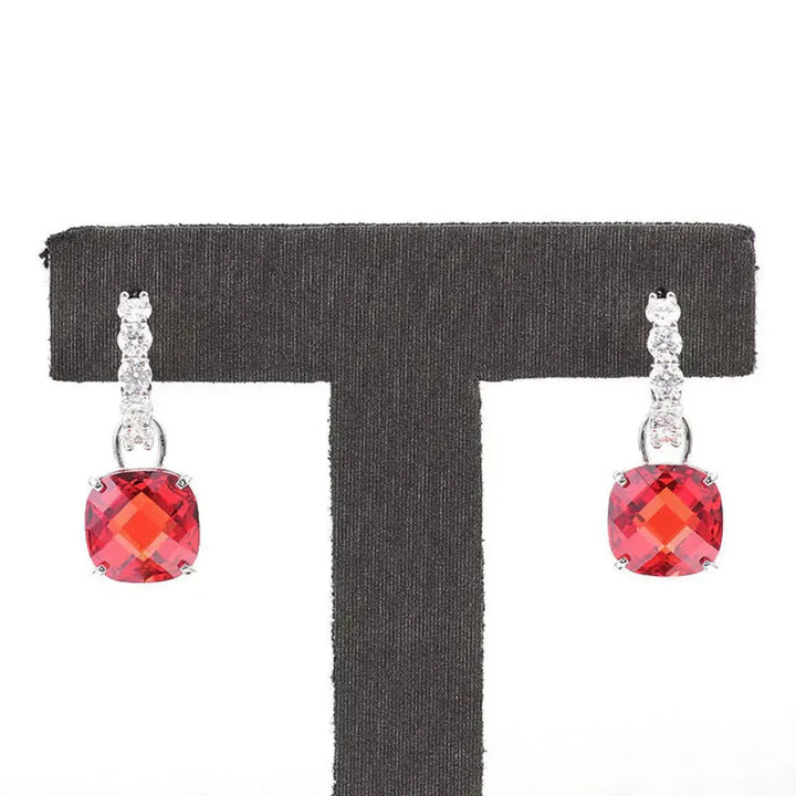 Earrings with Ruby and Diamond
