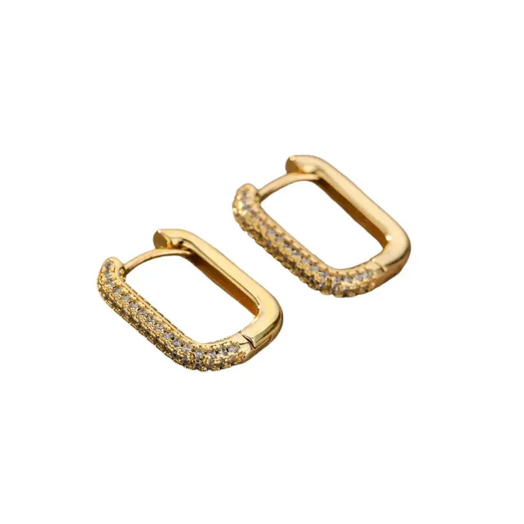 Square and Round Earrings "Valeria"
