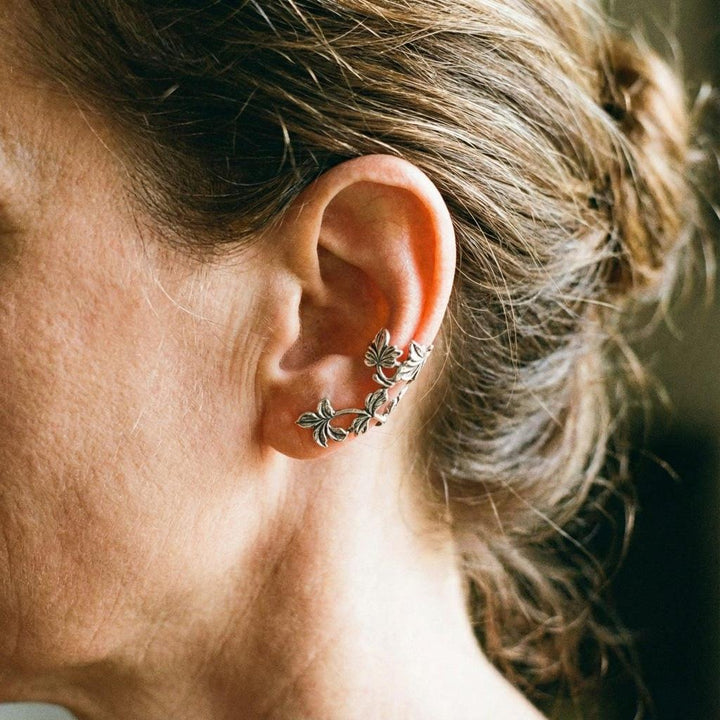 Retro Flower Clip Earrings