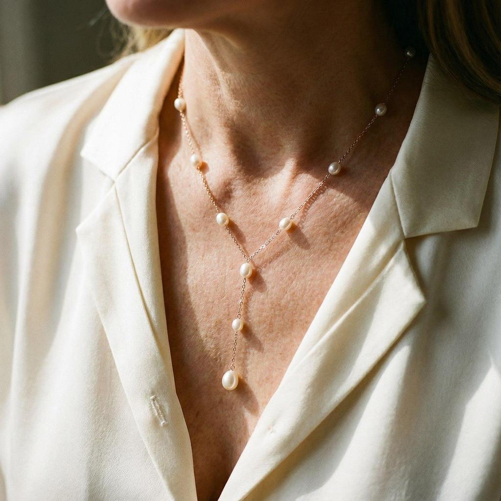 Retro Necklace with Hanging Pearl