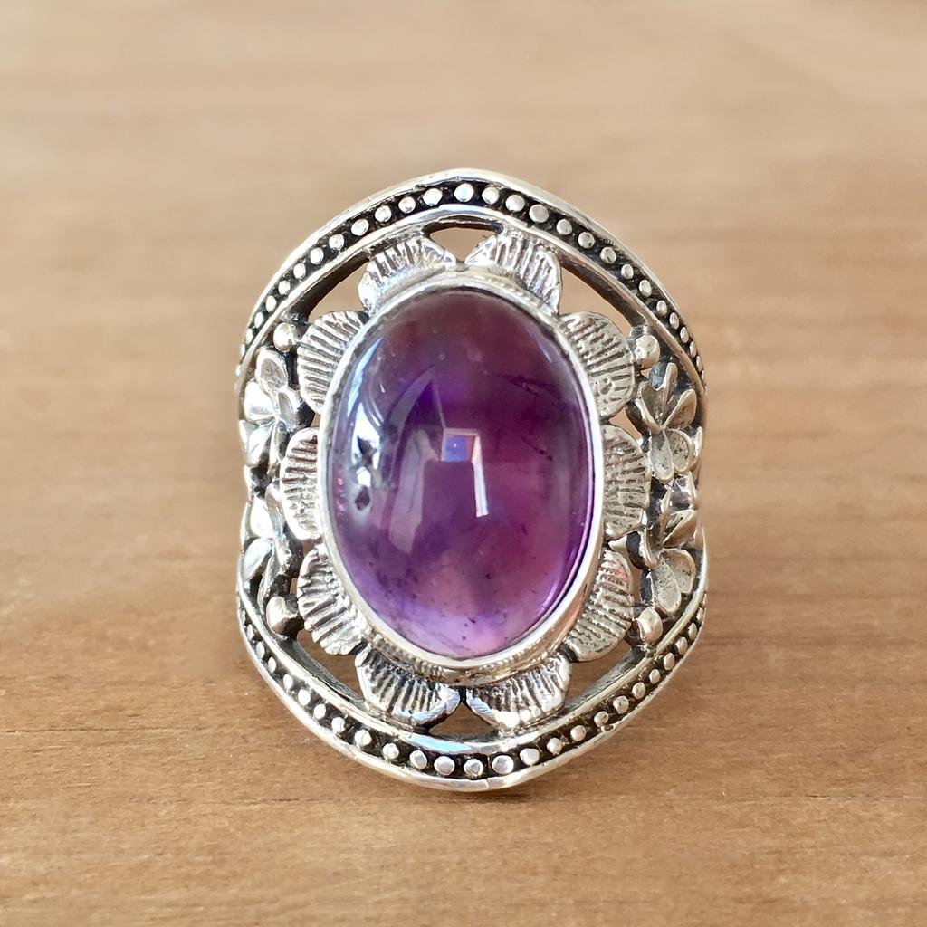 Haida Ring with Amethyst