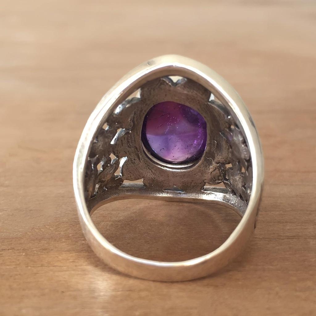 Haida Ring with Amethyst