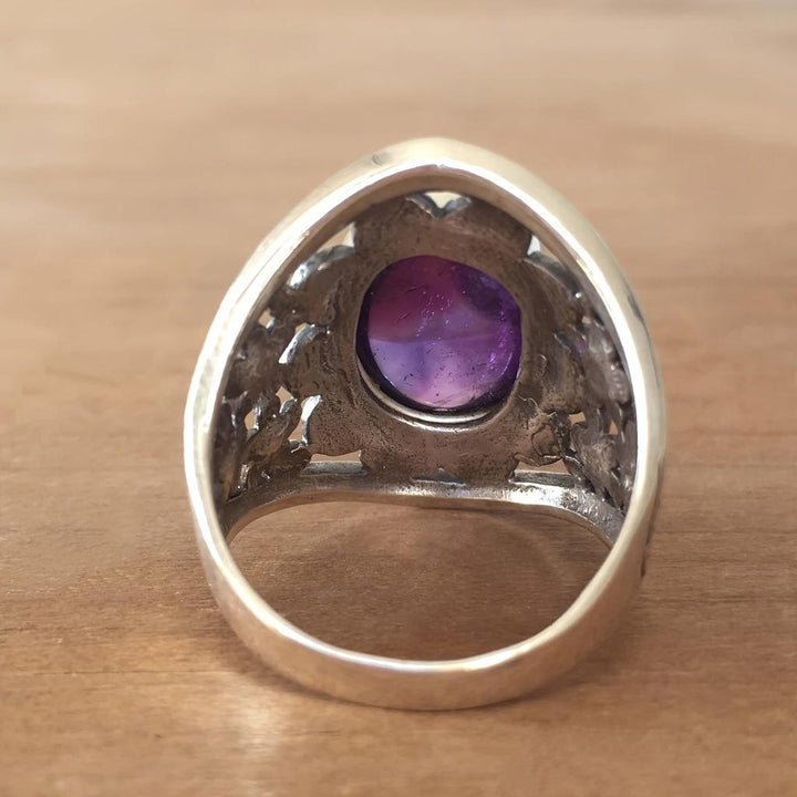 Haida Ring with Amethyst