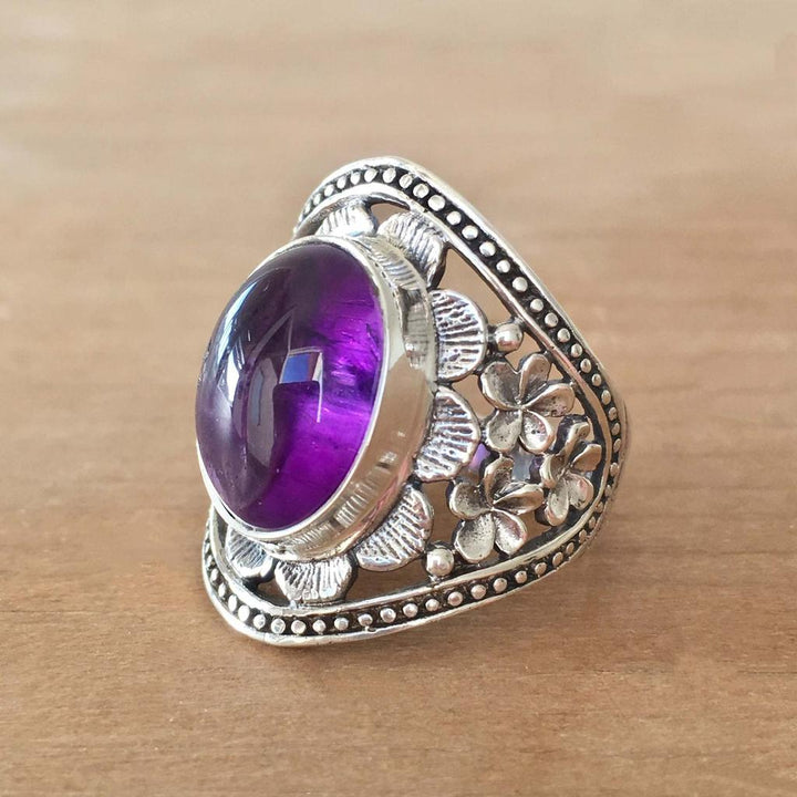 Haida Ring with Amethyst