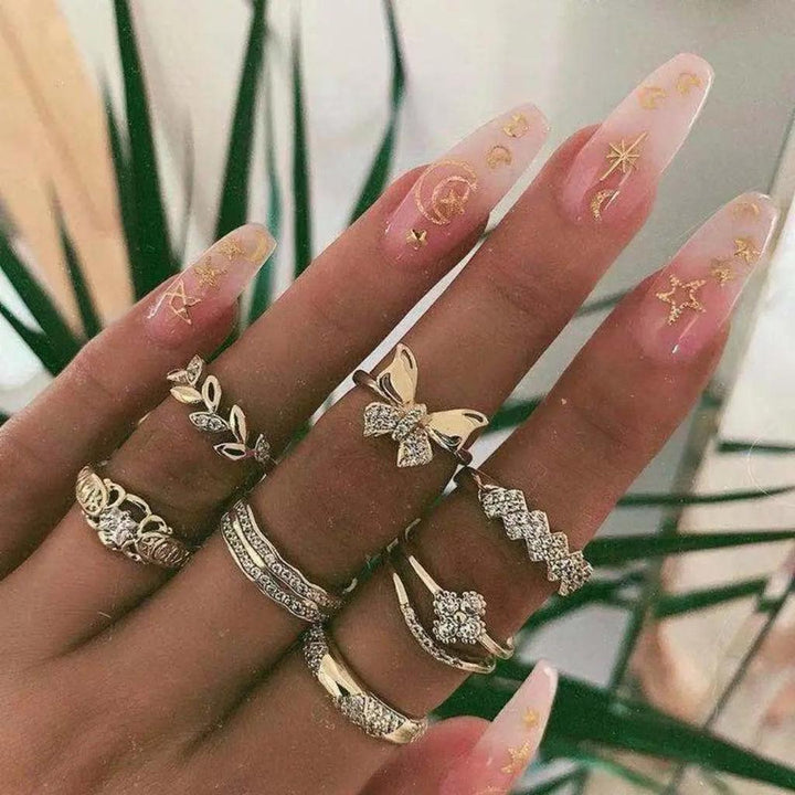 Ring Set with 8 to 12 Rings