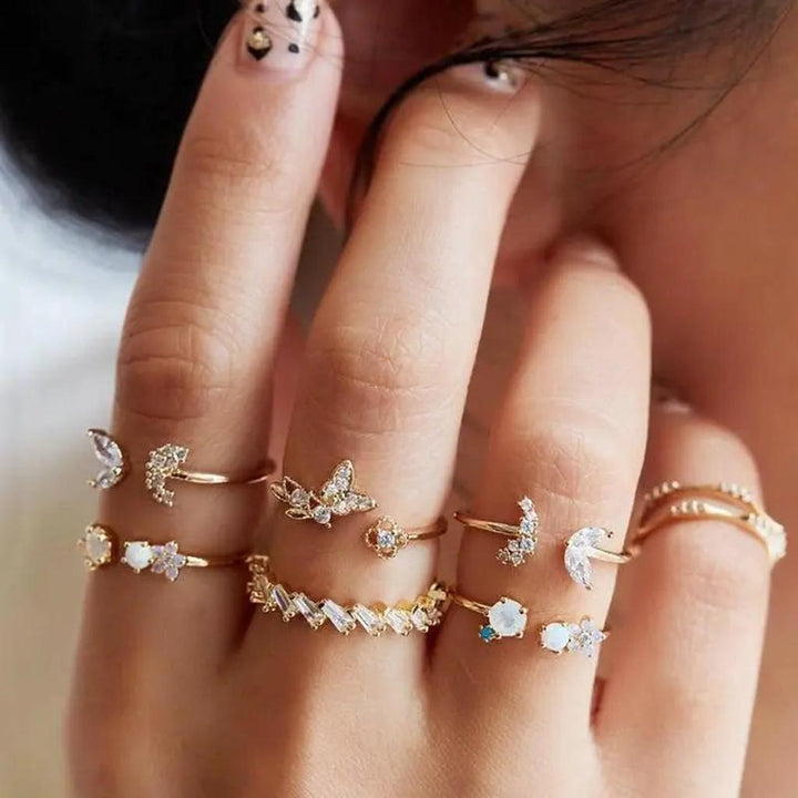 Ring Set with 8 to 12 Rings