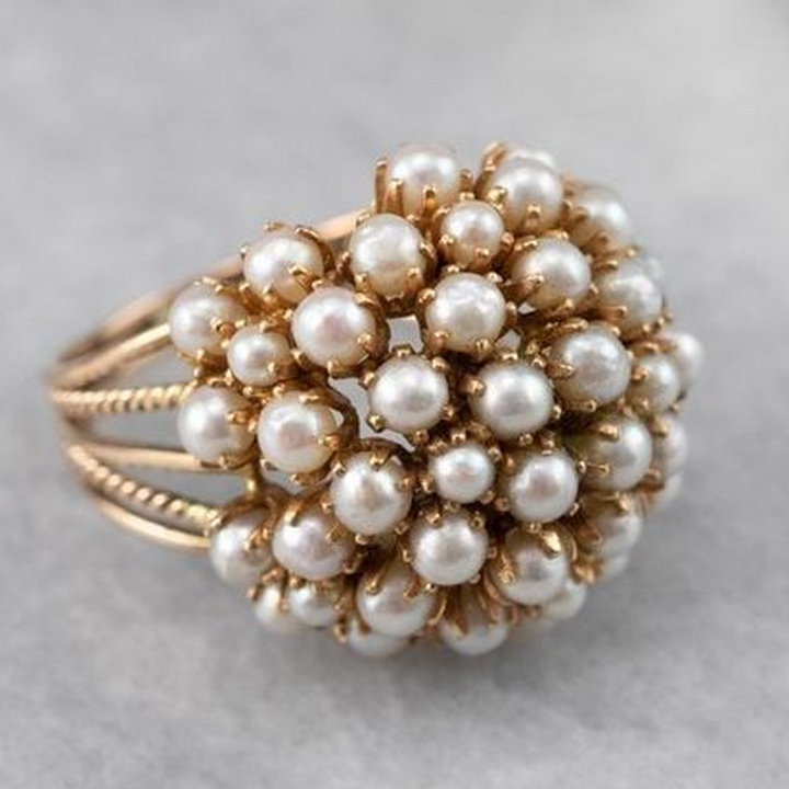 Ring with Pearl Accents