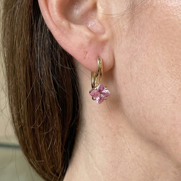 Rosaluxe Crown Light Earrings | Rose Gold