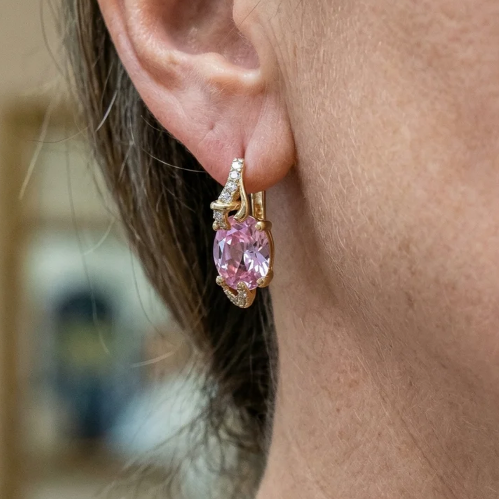 Rose Morning Drop Earrings | White Gold