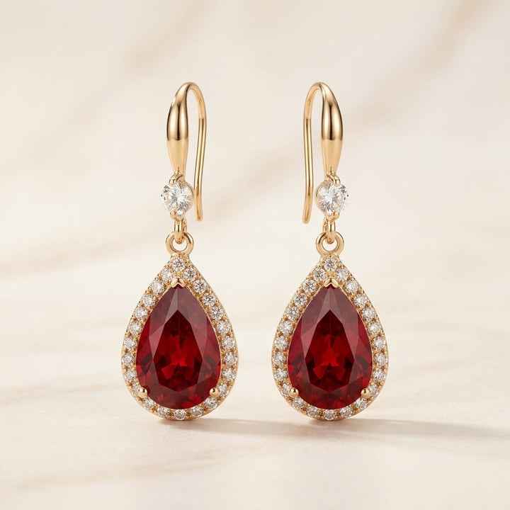 Ruby Drop Earrings