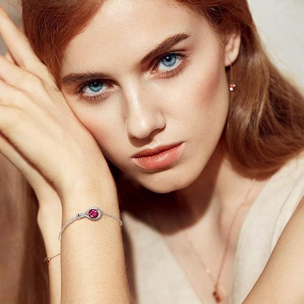 Rubin Infinity Bracelet | White Gold