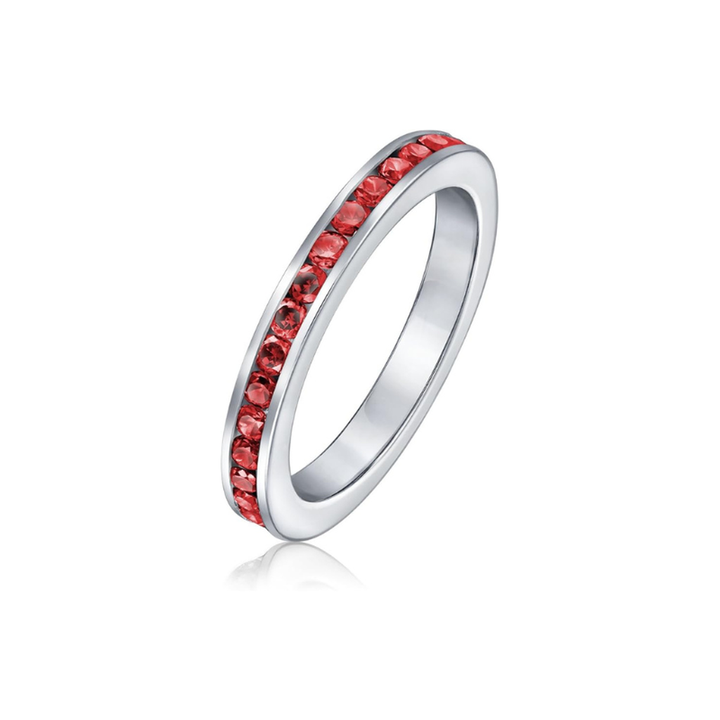 Ruby Ring of the Eternal Series in White Gold