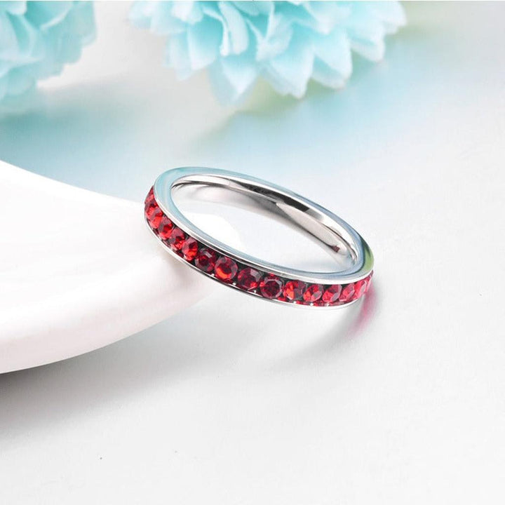 Ruby Ring of the Eternal Series in White Gold