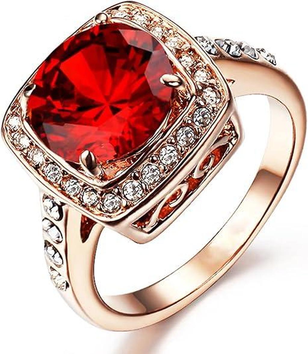 Ruby Ring with Rose Gold Band