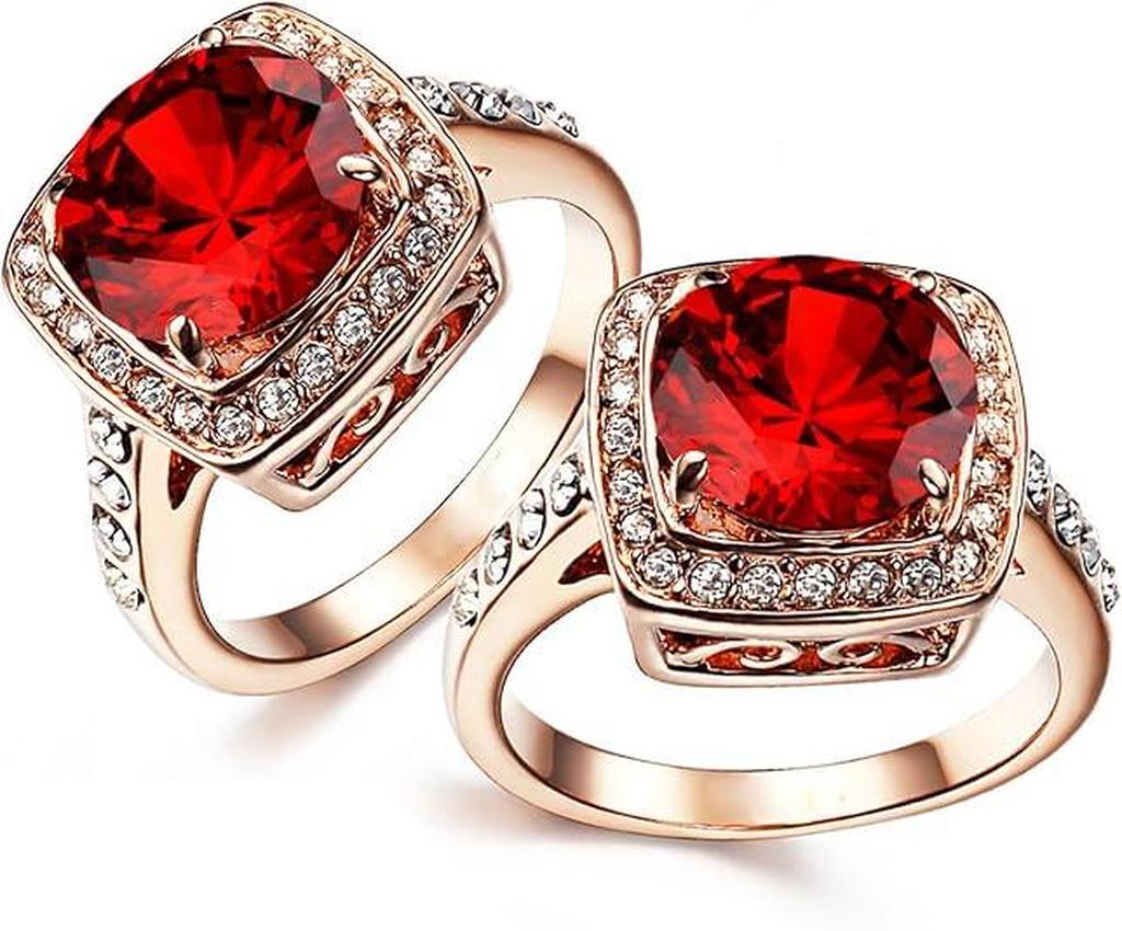 Ruby Ring with Rose Gold Band