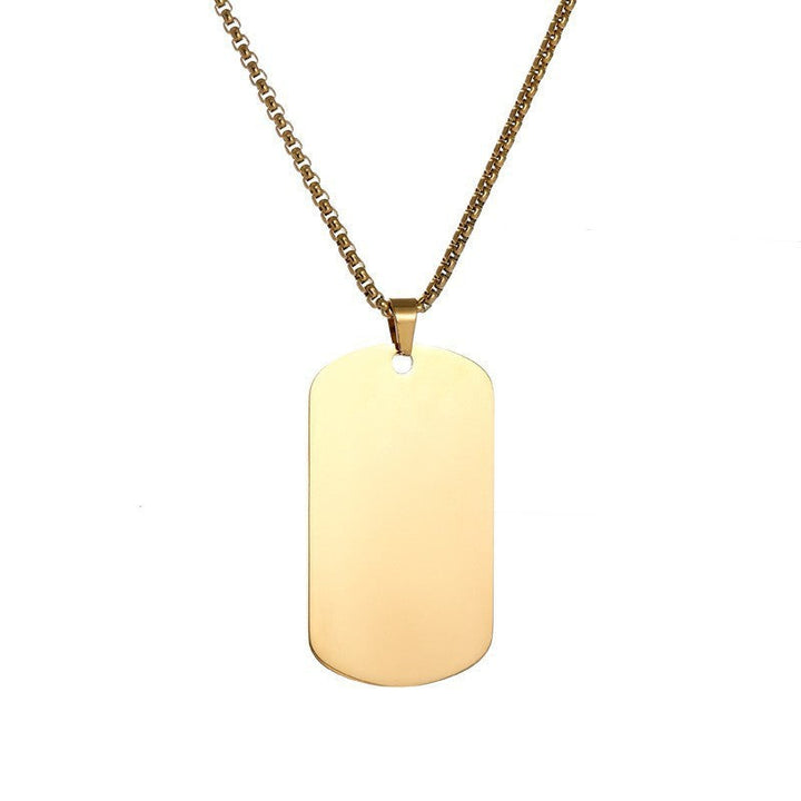 Simple Necklace with Tag Pendant