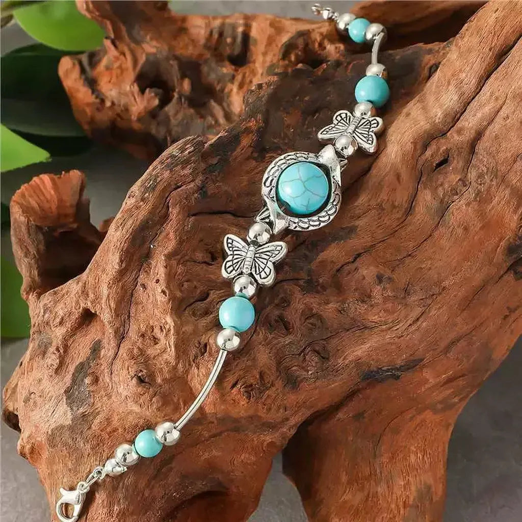 Butterfly Bracelet in White Gold