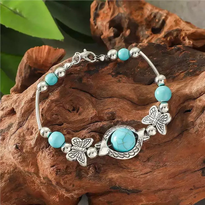 Butterfly Bracelet in White Gold