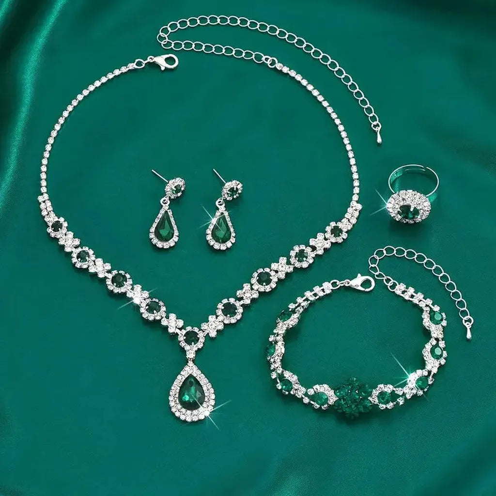 Jewellery Set Adriana Lysandra | White Gold