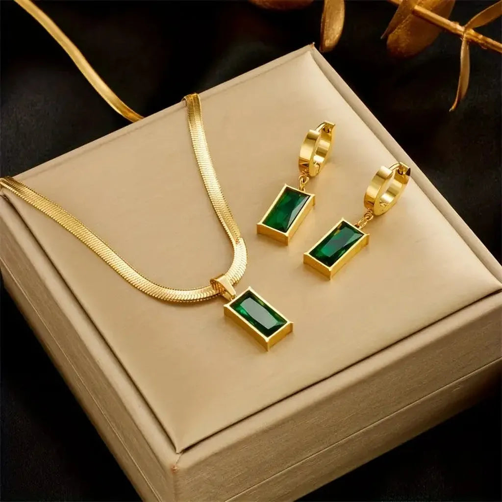 Jewellery Set Lina in Green