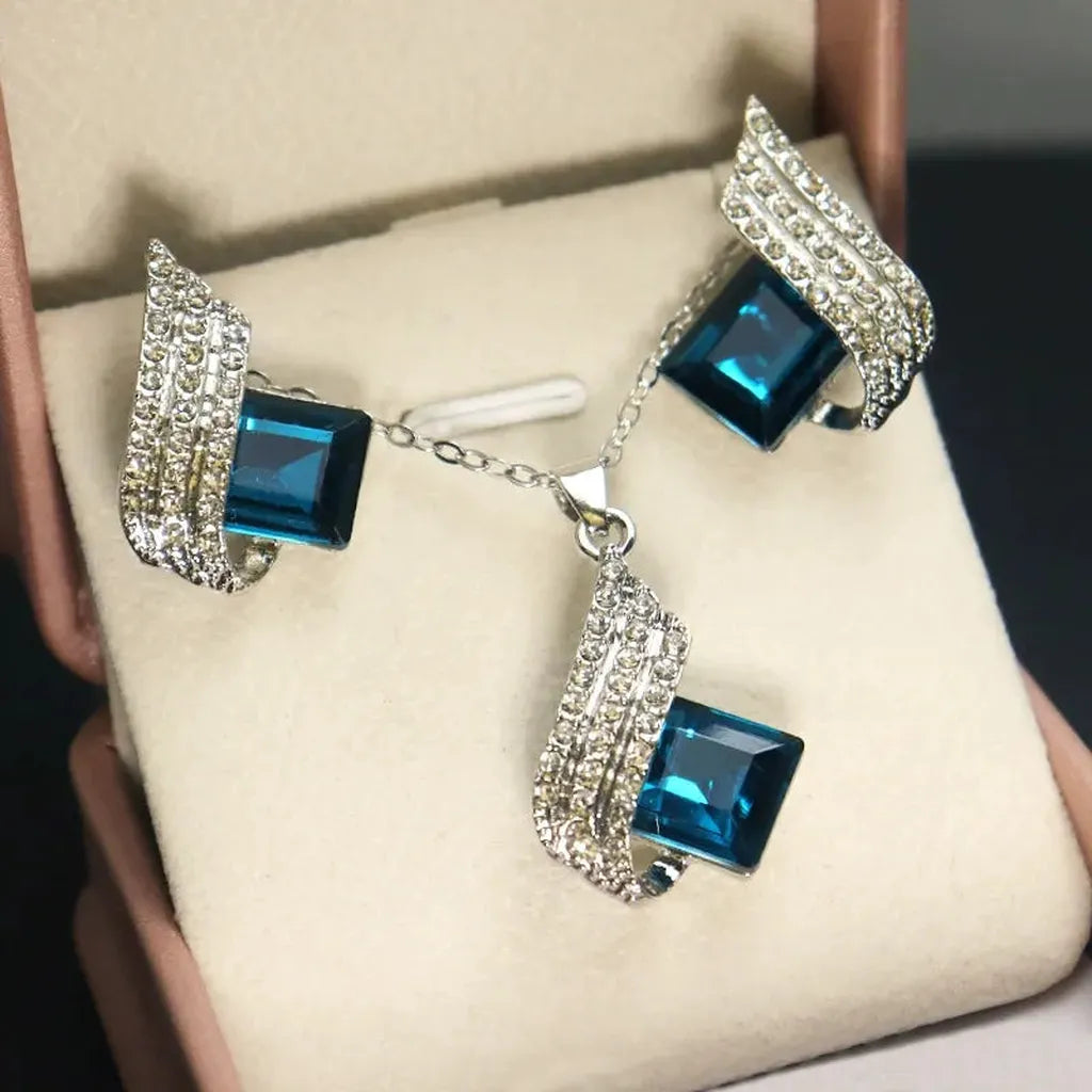 Jewellery Set Vienna in White Gold