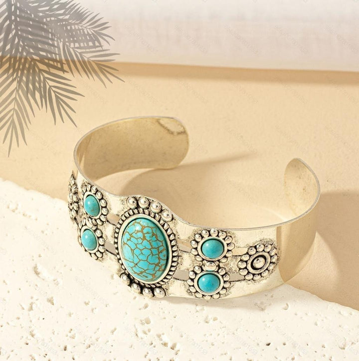 Serene Turquoise Bracelet | White Gold