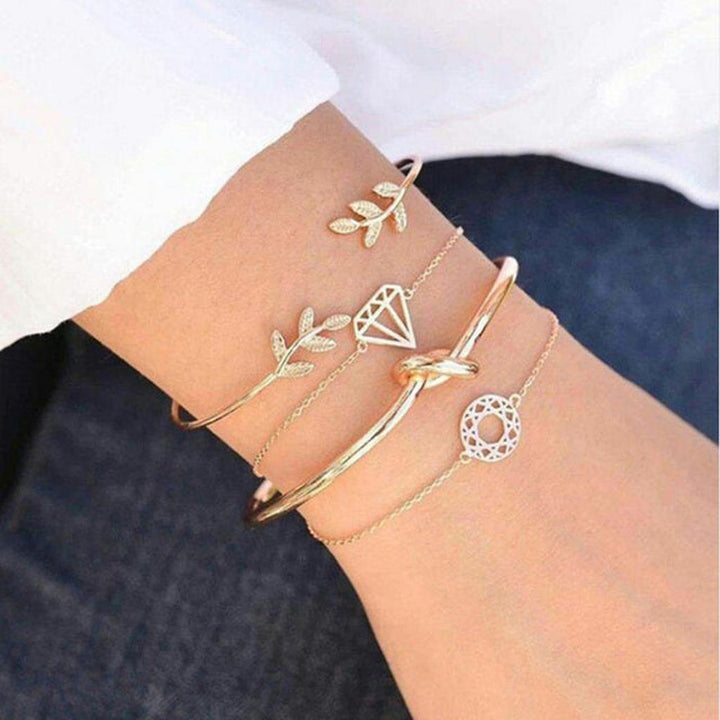 Set of luxurious, sparkling bracelets