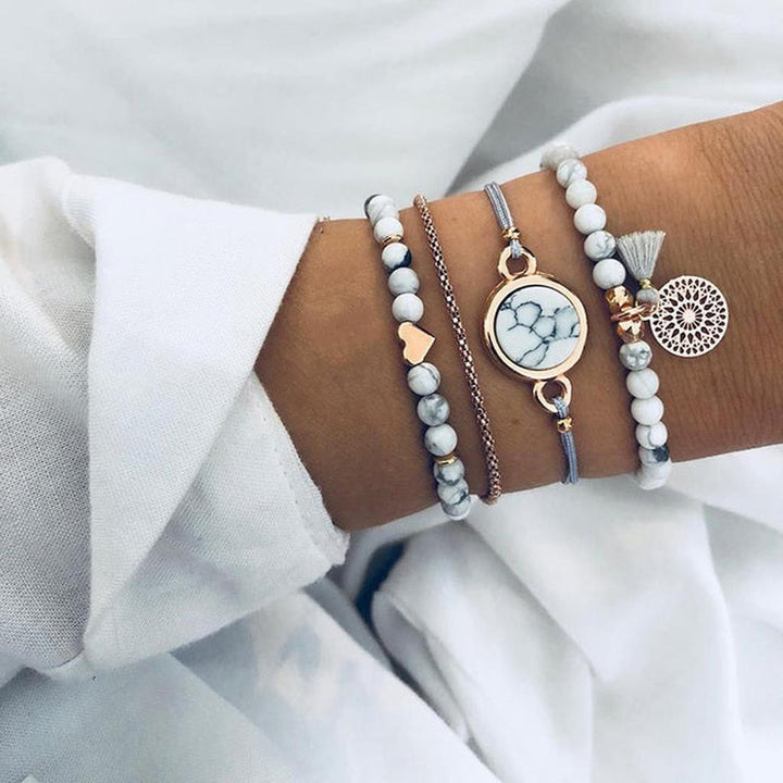 Set of luxurious, sparkling bracelets