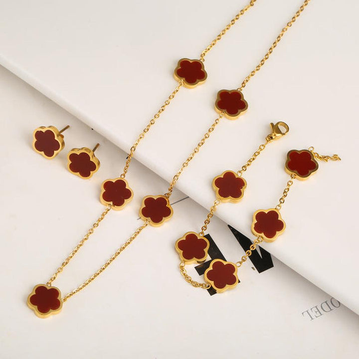 Tree-shaped jewellery set
