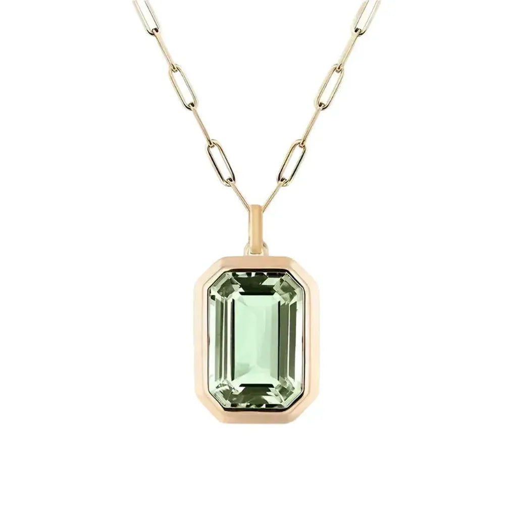 Sofia Necklace with Emerald Stone