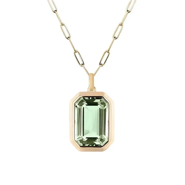 Sofia Necklace with Emerald Stone