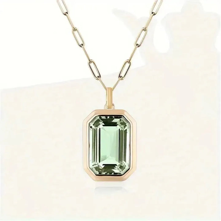 Sofia Necklace with Emerald Stone