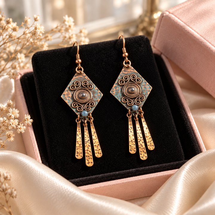 Spiral Copper Earrings Odessa