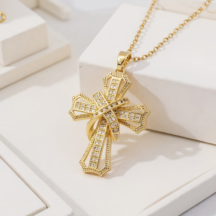 Star Cross Pendant | Gold