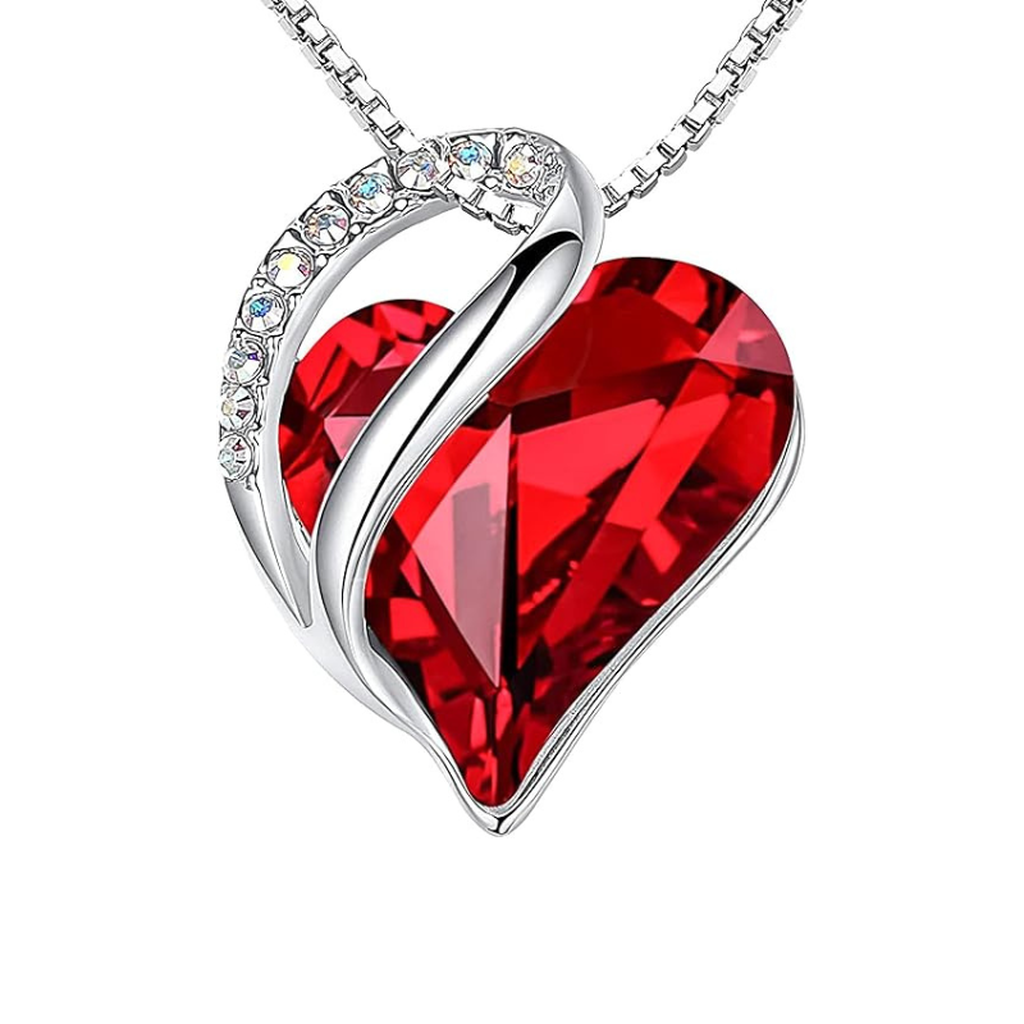 Infinite Heart Ruby Necklace | White Gold
