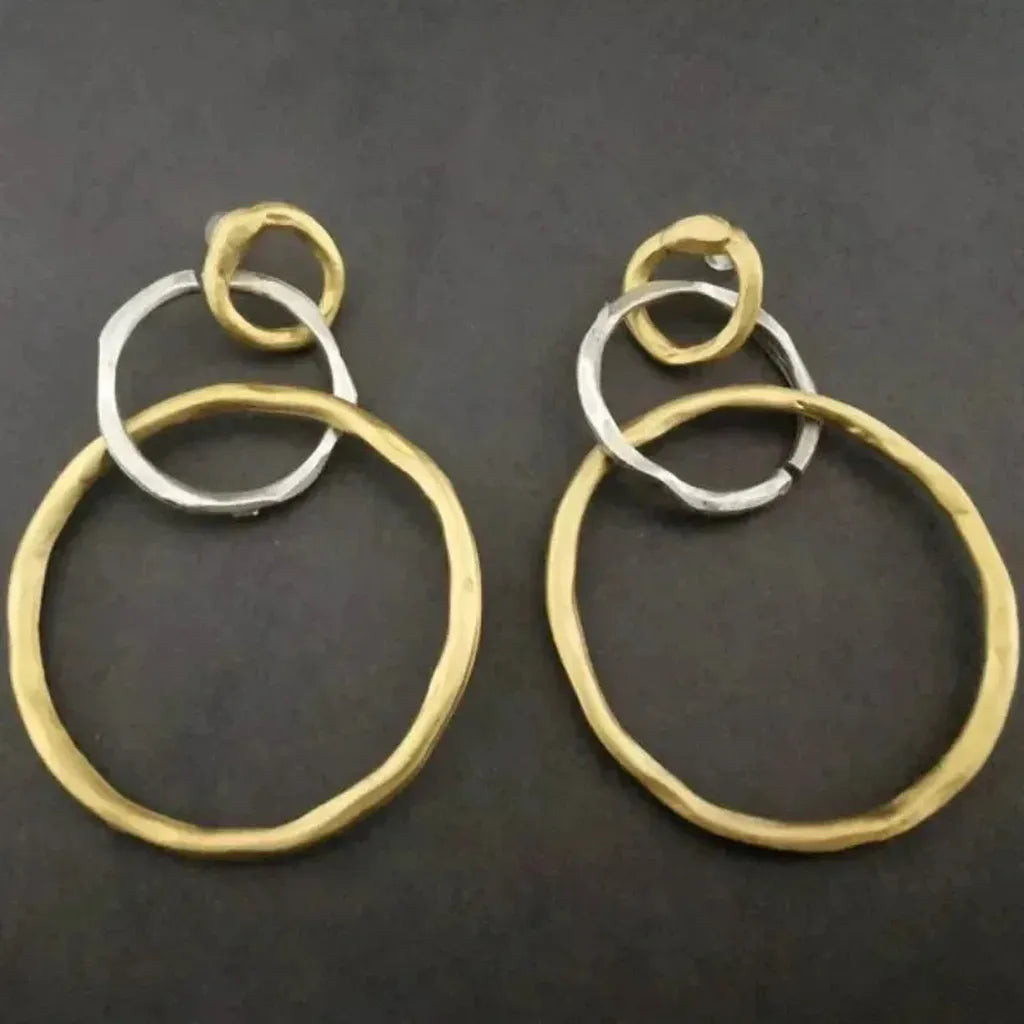 Vintage Earrings in Gold and White Gold