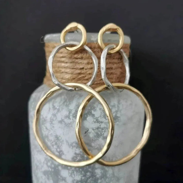 Vintage Earrings in Gold and White Gold