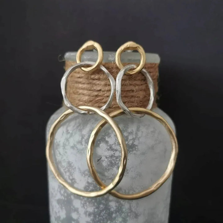 Vintage Earrings in Gold and White Gold