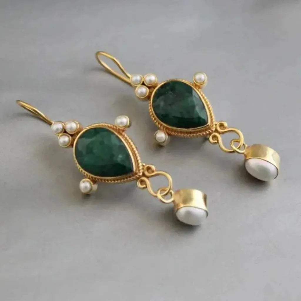 Vintage Earrings with Ruby and Daisy