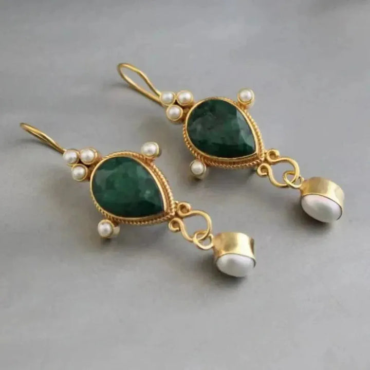Vintage Earrings with Ruby and Daisy