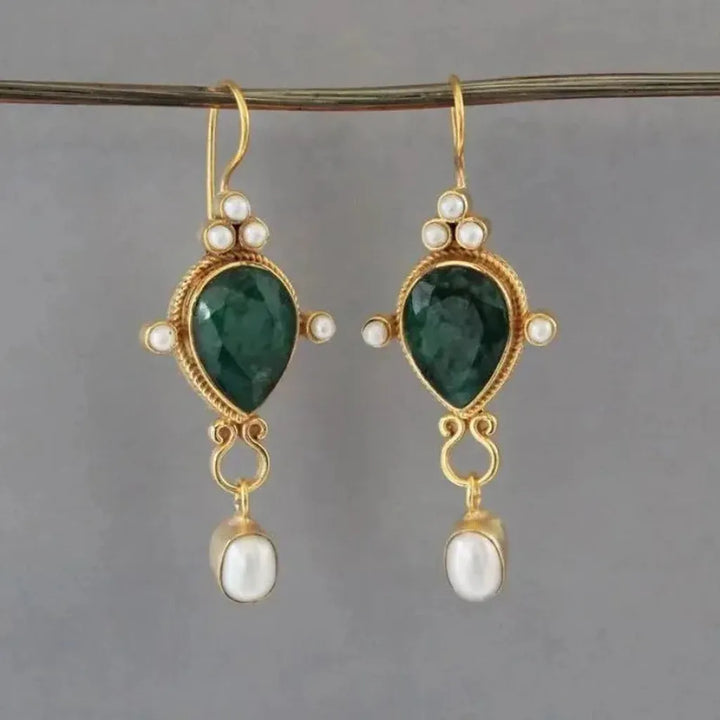 Vintage Earrings with Ruby and Daisy