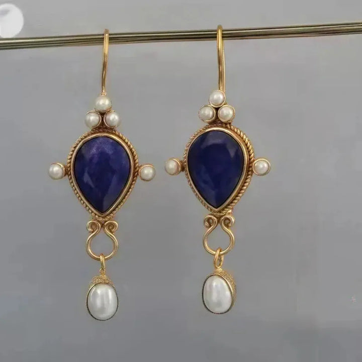 Vintage Earrings with Ruby and Daisy
