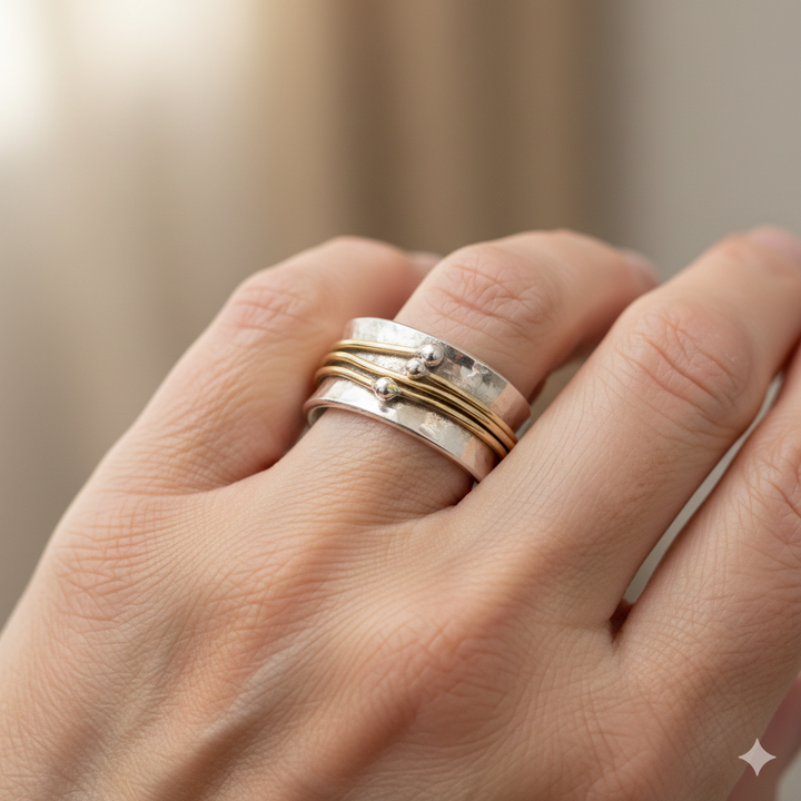 Vintage Ring in Gold and White Gold