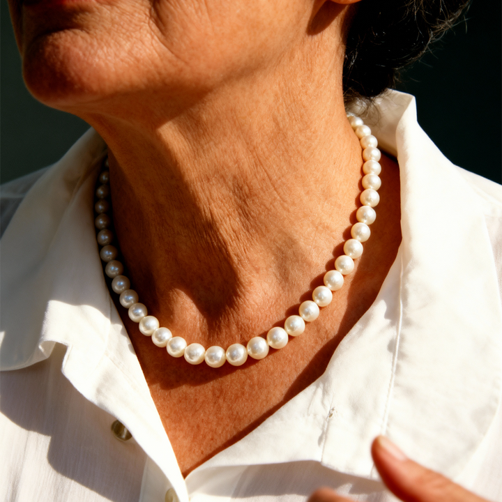Timeless Retro Necklace in Marble Effect