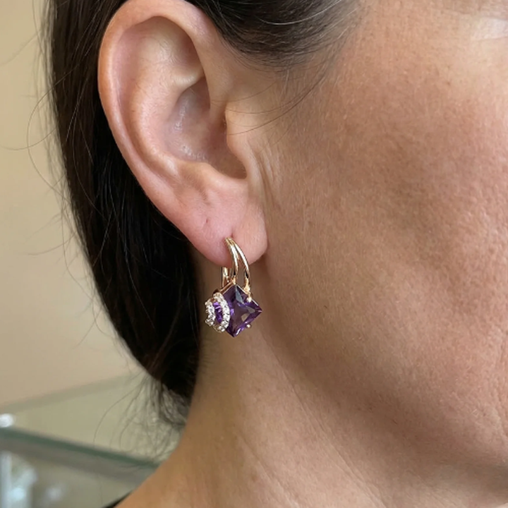 Zephira Crownlight Pavé Earrings | Rose Gold
