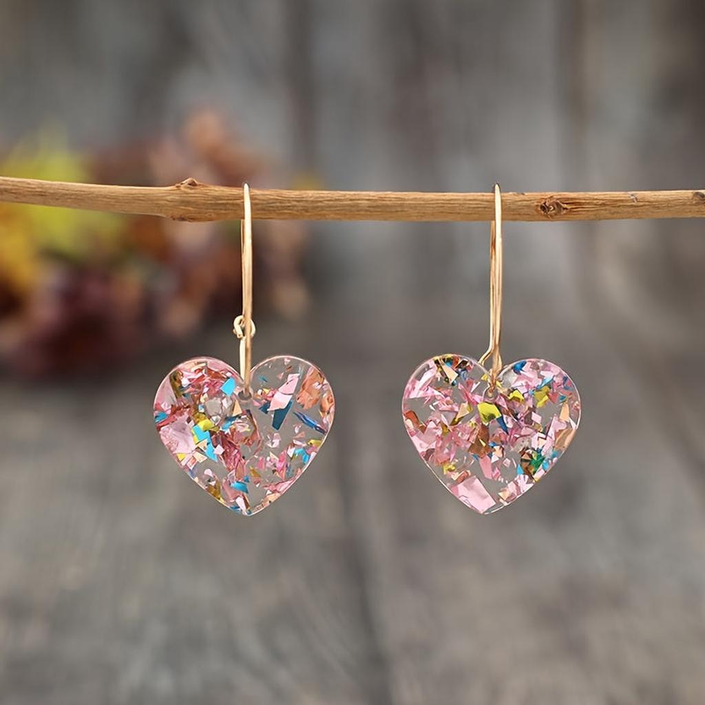 Sugar Plum Heart Earrings | White Gold